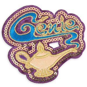 New! Disney Aladdin Genie Lamp 3" Embroidered Patch